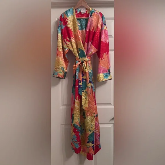 Vintage Mary McFadden for Neiman Marcus Floral Robe - Picture 3 of 7